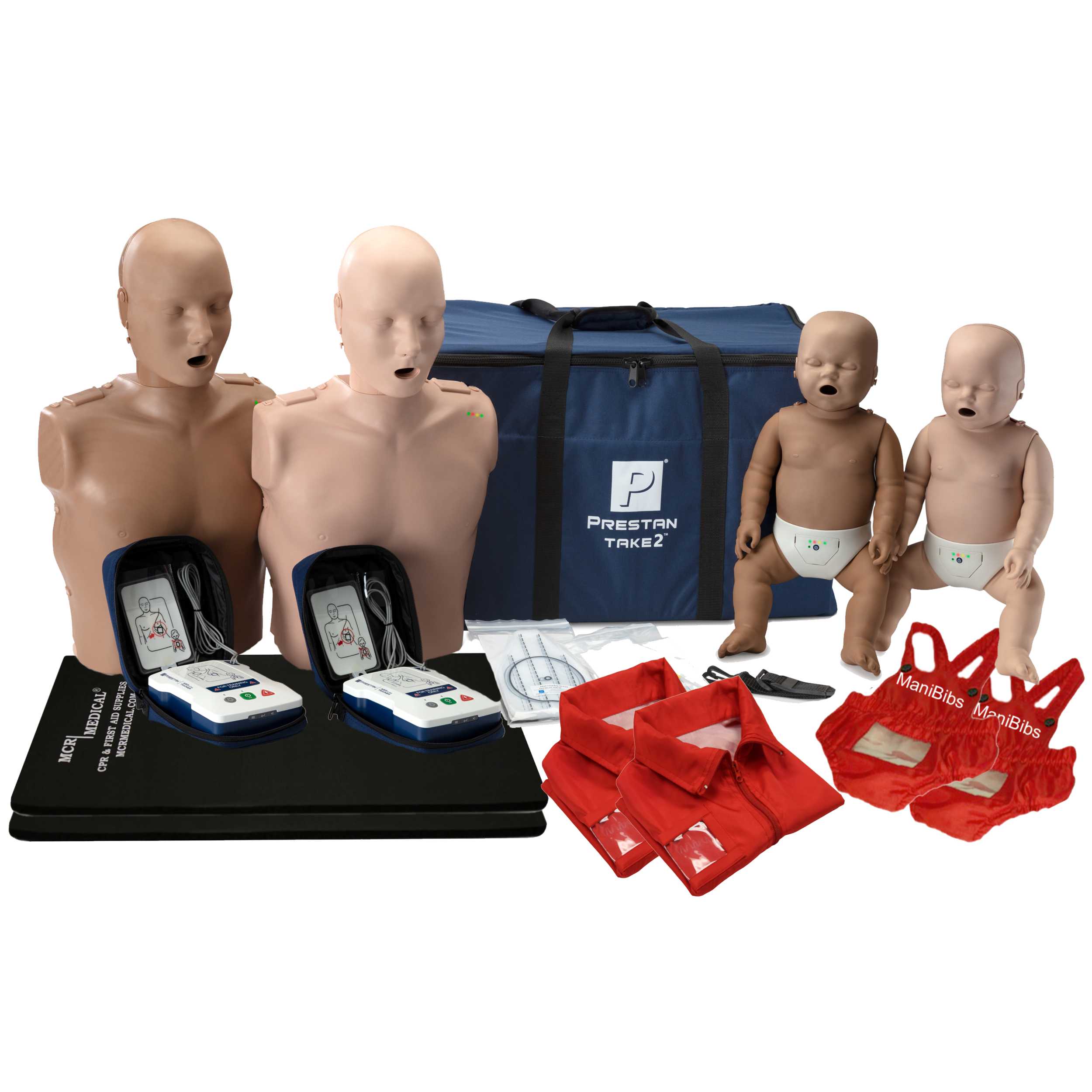 Prestan Professional Infant Dark Skin CPR-AED Training Manikin with CPR Monitor MCR Medical 