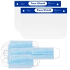 PPE Protection Kit,  Anti-Fog Face Shield & 3 Ply Face Protection Cover