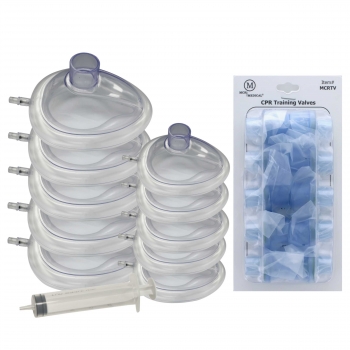 Pack of 10 Training CPR Masks & FREE Valves, MCR Medical